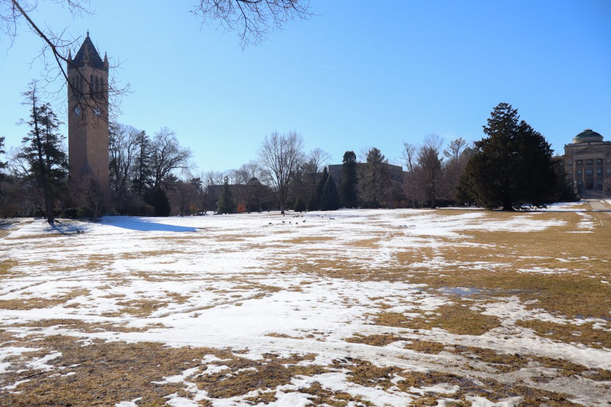 The cold winter gives way to a warm introduction to spring, taken on Feb. 23, 2025, at Central Campus, Ames, IA