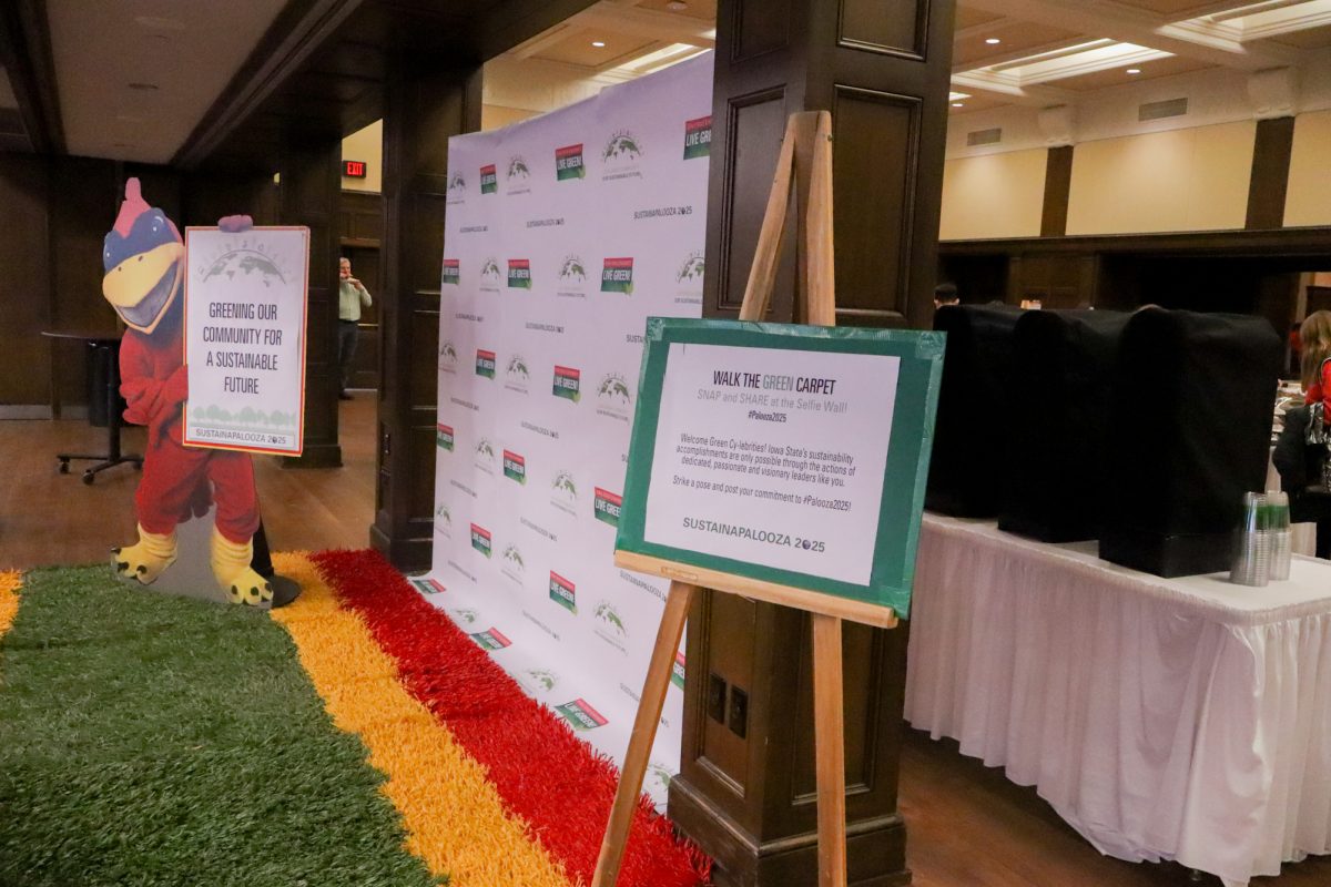 Walk the green carpet at Sustainapalooza, taken on Feb. 24, 2025, at the Memorial Union, Ames, IA.