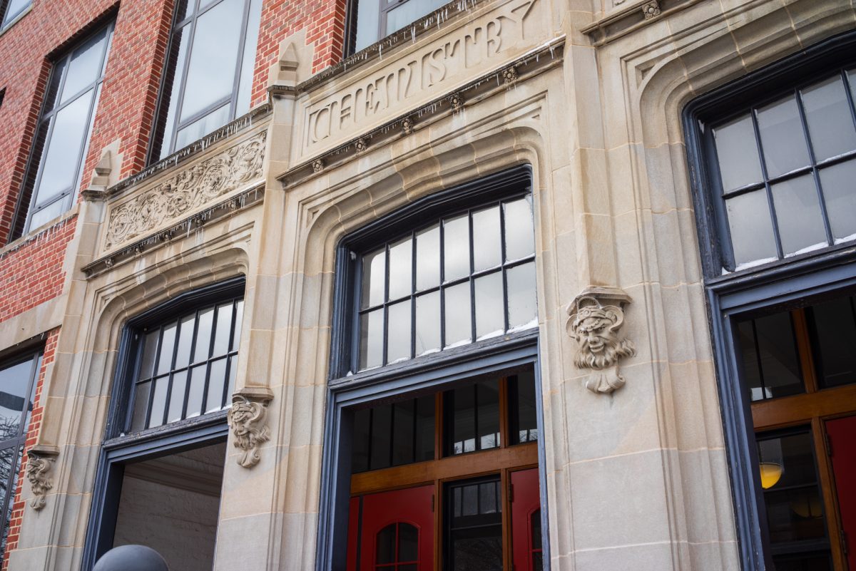 Main entrance to Gilman Hall, home of Science Bound, March 5, 2025, Osborn Drive, Ames, Iowa.