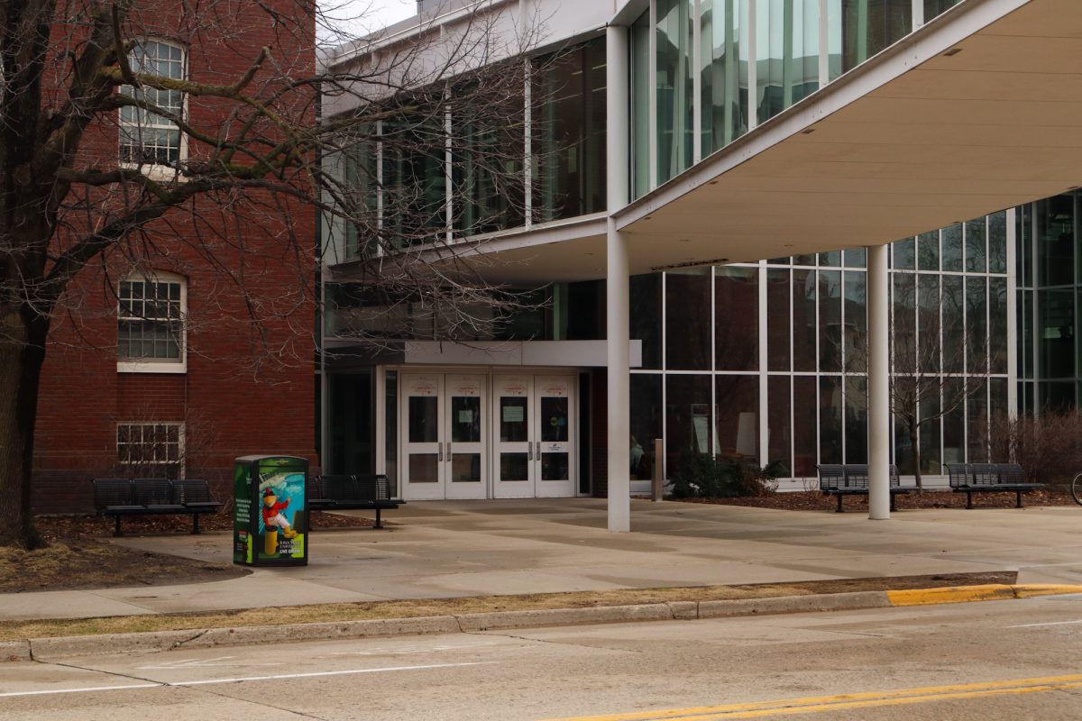 A look at the front of State Gym, taken on Mar. 23, 2025, at State Gymnasium, Ames, IA.