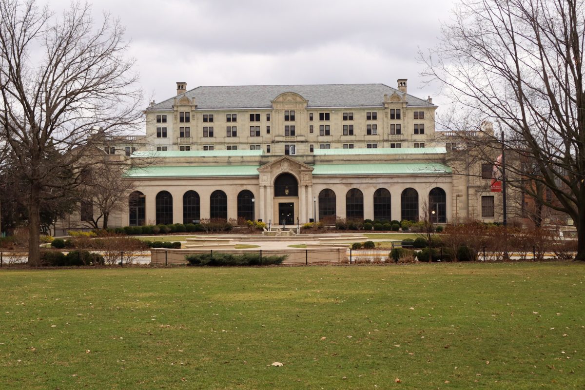 A front view of the Memorial Union, taken on Mar. 23, 2025, at the Memorial Union, Ames, IA.