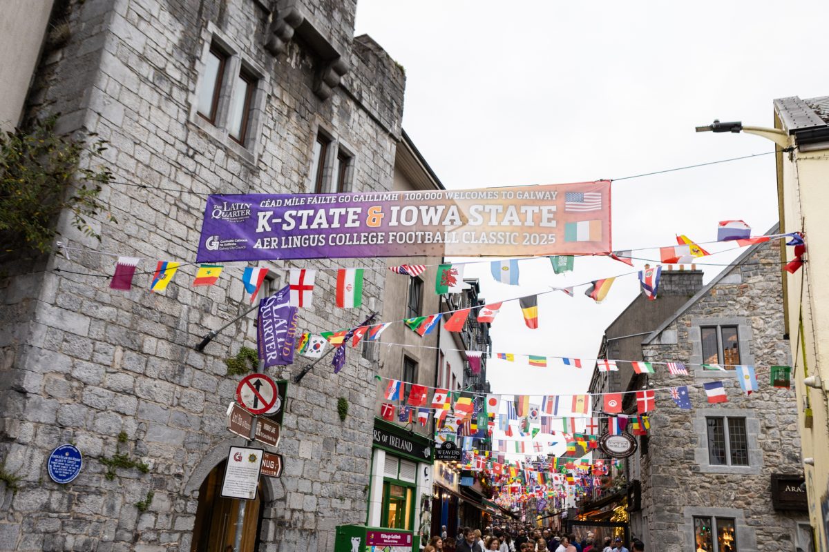 Quay Street ahead of the 2025 Aer Lingus Football Classic game featuring Iowa State and Kansas State, Galway, Ireland, Aug. 20, 2025.
