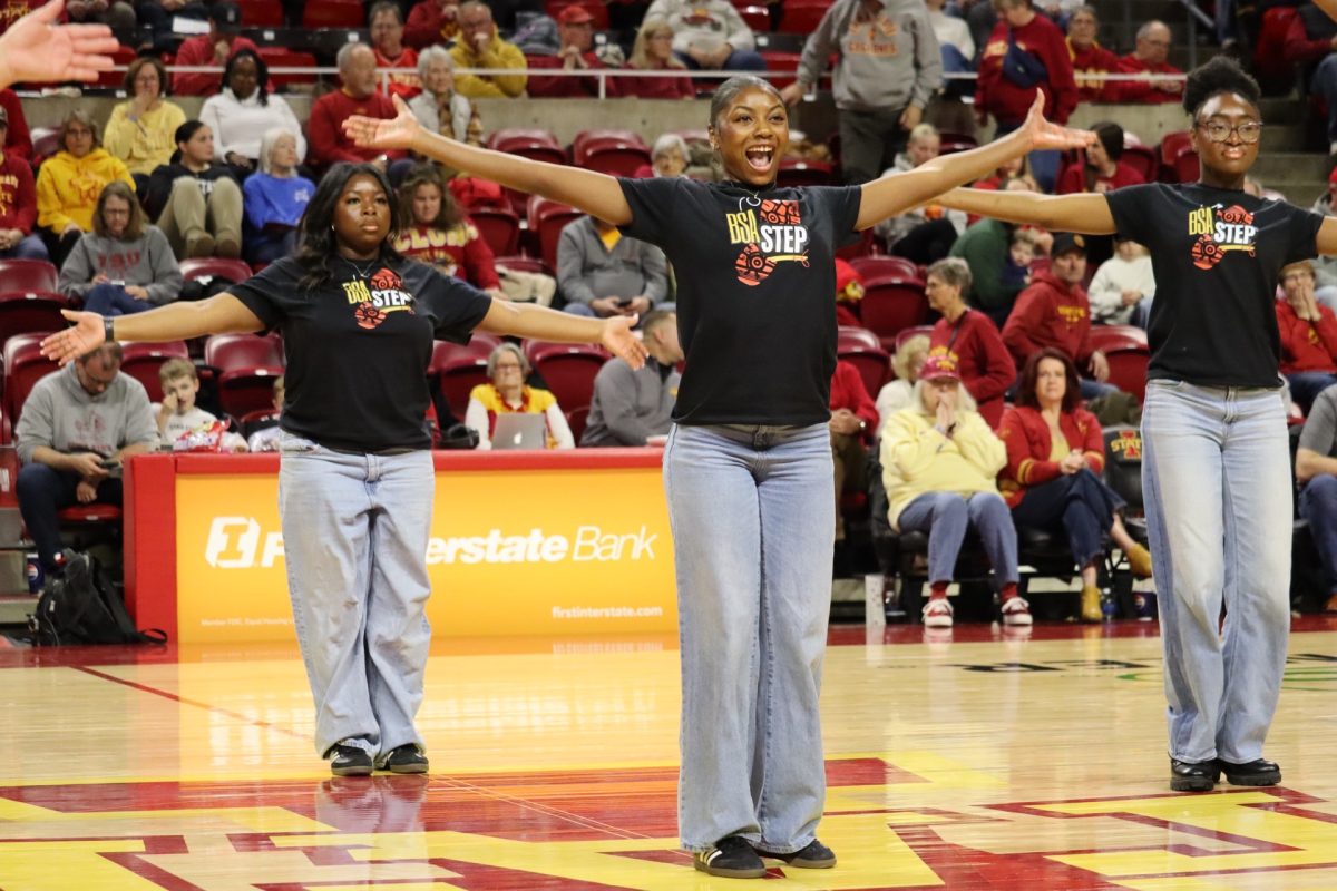 Photo courtesy of Black Student Alliance Step Club, Hilton Coliseum, Ames, Iowa.