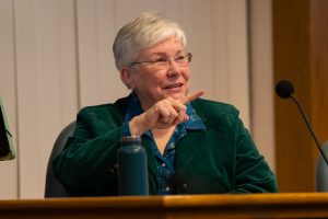 Ward 3 Rep. Gloria Betcher during the Ames City Council meeting at Ames City Hall in Ames, Iowa, Feb. 10, 2026.