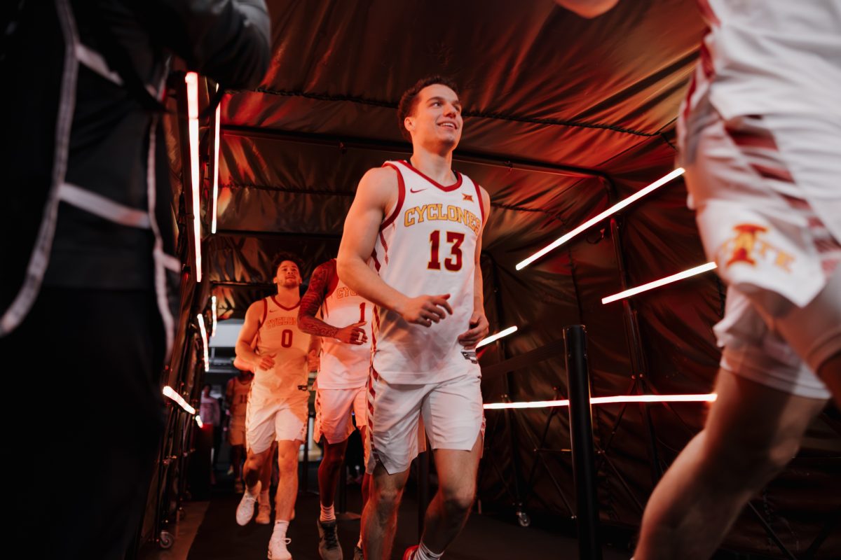Cade Kelderman (13) before the Arizona State vs. Iowa State men's basketball game at the Big 12 basketball tournament, Kansas City, Missouri, March 11, 2026.