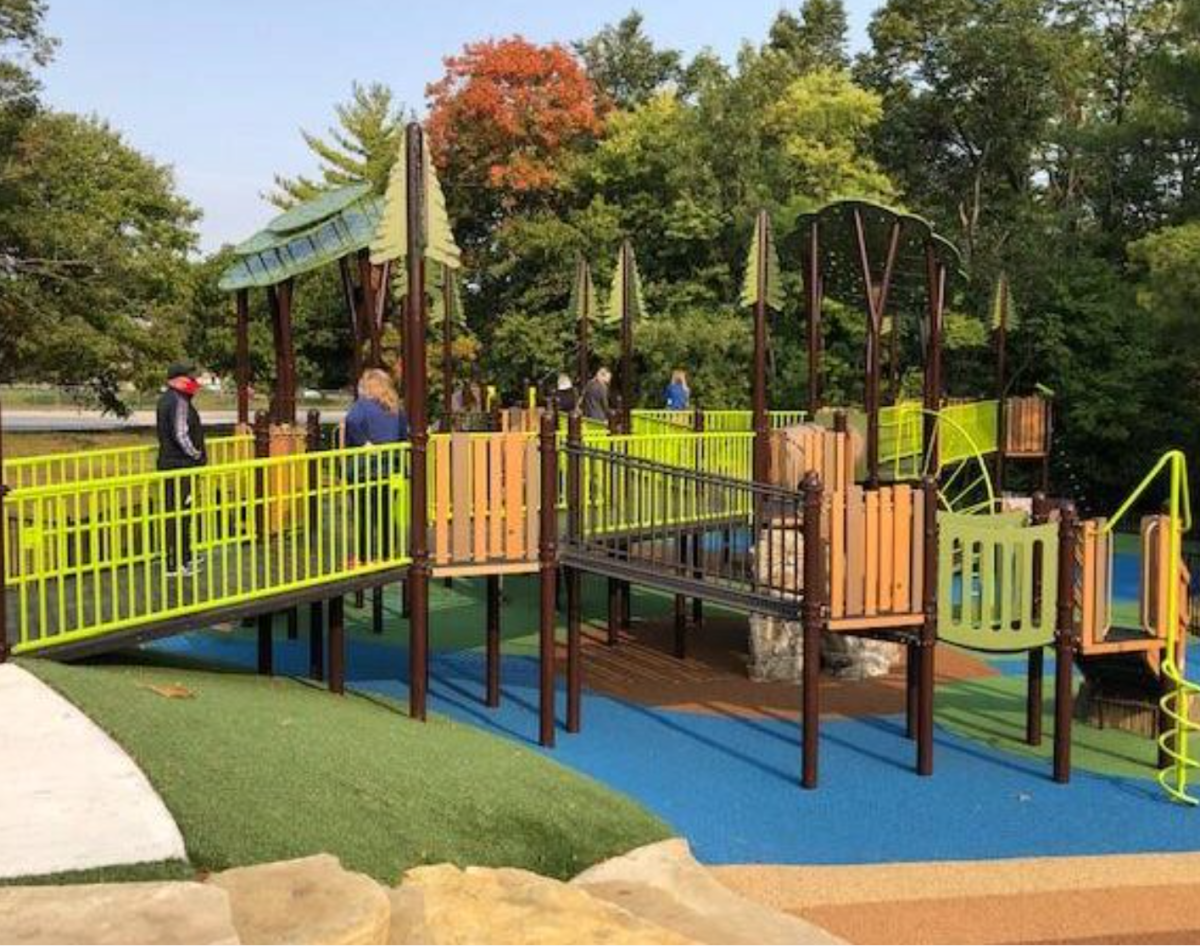 The Barnes Family Inclusive Playground. Photo courtesy of the Ames Foundation. 